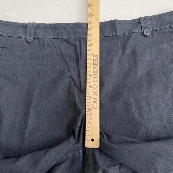 Ann Taylor LOFT Dark Blue Capris Pants Cotton Blend Pockets Classic Size 14 - Picture 10 of 12